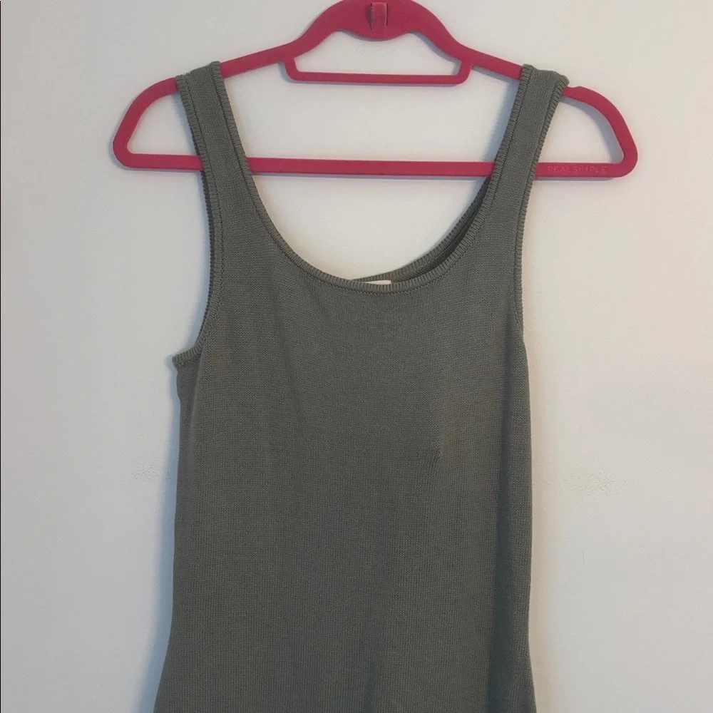 Universal Thread Sage Green Knit Sweater Tank Midi Dress - Picture 4 of 7